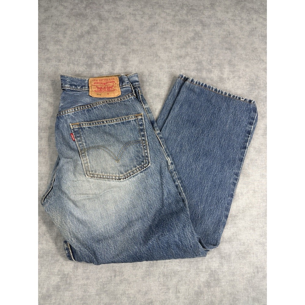 Vintage Levi's 501 Jeans Mens 33x32 32x28 Actual Button Fly Faded Y2K 15501